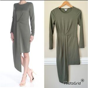 Bar lll Olive Green Long Sleeve Dress